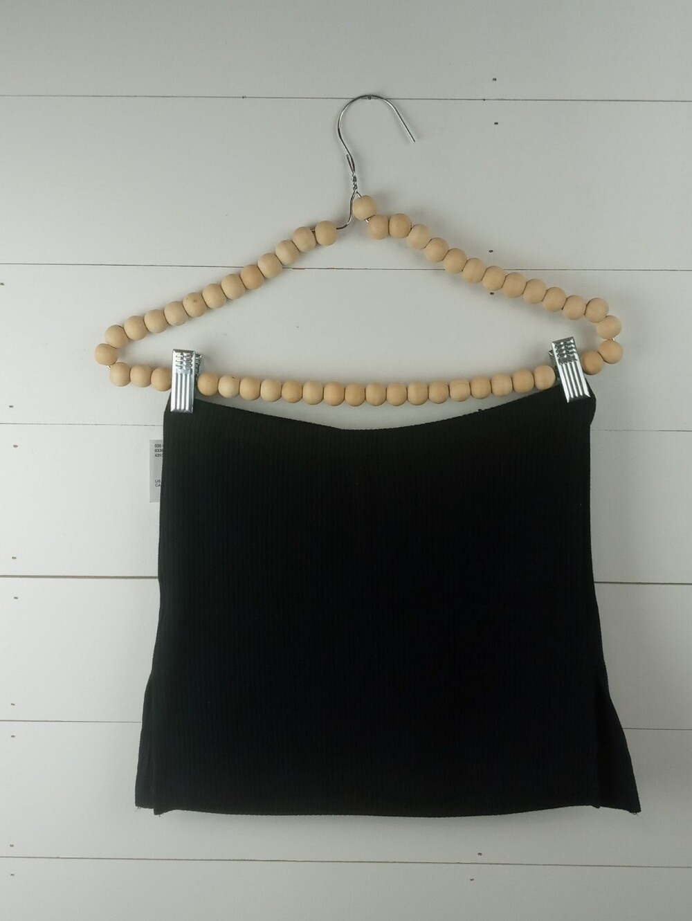 American Eagle Women's size S black ribbed tub top slits on side bottom hems - Picture 8 of 8